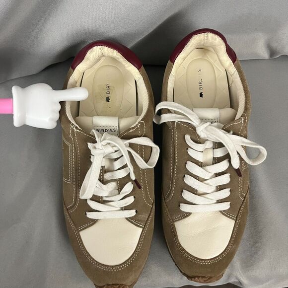 Birdies The Roadrunner Shoes Women's 8 Brown Leather Lace-Up Athletic Sneaker - Picture 2 of 8